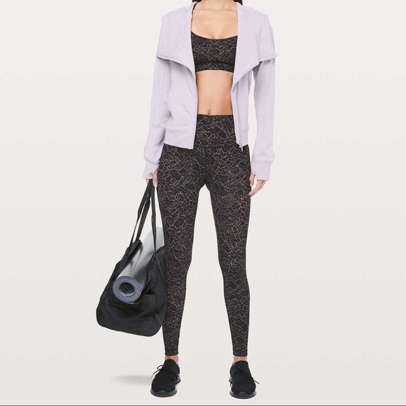 Lululemon Align 28” leggings in lacescape Spanish rose black - Picture 3 of 10